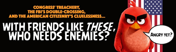 Congress’ Treachery, the FBI’s Double-Crossing and the American Citizenry’s Cluelessness: With Friends Like These, Who Needs Enemies?